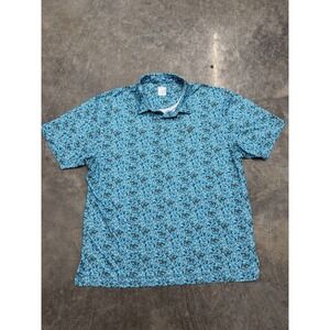 Calloway Mens Golf Polo Shirt 2X Opti Dri Swing Tech Short Sleeve AOP Golf Theme